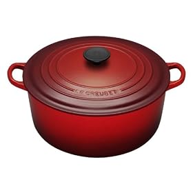 Le Creuset Enameled Cast-Iron 5-1/2-Quart Round French Oven, Red (Kitchen) 