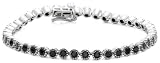 10k Choice of White or Yellow Gold Black Diamond Bracelet (3 1/2 cttw)