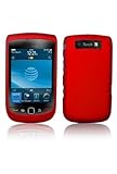 Premium Red Rubberized Hard Crystal Snap-on Case Cover for Blackberry Torch ....