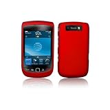 Premium Red Rubberized Hard Crystal Snap-on Case Cover for Blackberry Torch 9800