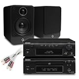 Denon D-F107DAB (Black) micro separates CD (inc front iPod compatible USB input) / DAB receiver  + Q Acoustics 2010 speakers (Graphite) + 2 x 5m QED Original speaker cable with 4mm plugs. 2 Year Guarantee.