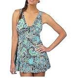 It Figures! Slender Thighs Collection Mod Paisley Swimdress Swimsuit