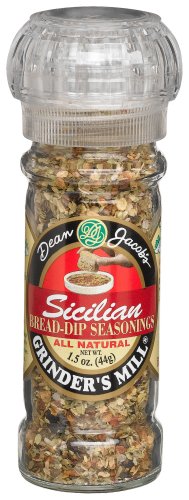 Dean Jacobs Sicilian Bread Dip Seasoning, 1.5-Ounce Grinder Jars (Pack of 6) by Dean Jacobs