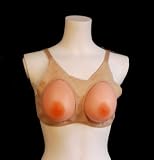 美乳に変身　人工乳房　Cカップ女装シリコンおっぱい[BR0950-800(400g*2)]（肌色ブラ） シリコンブラ