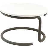 Leitmotiv LM747 Table d'Appoint Rope Mini Noir / Blanc 50 x 50 cm