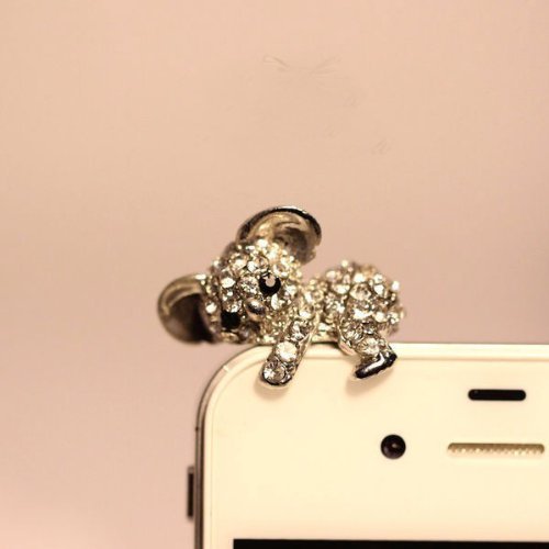 brandbuy Earphone Jack Accessory Gold Plated 1pcs Of Silver Koala Dust Plug Ear Jack For Audio Headphone / Iphone 4 4S / Samsung Galaxy S2 S3 Note I9220 / HTC / Sony / Nokia / Motorola / LG / Lenovo / iPad / iPod Touch / Other 3.5mm Ear Jack