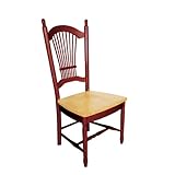 Dining Chair with Allenridge Style Back in Nutmeg and Light Oak Finish