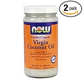 Now Foods Coconut Oil Virgin Organic, 12-Ounces (Pack of 2)