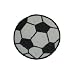 Fu�ball 5,4 cm B�GELBILD AUFN�HER APPLIKATION Fussball Ball Tor B�lle Emblem