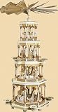 Weihnachtspyramiden 4- stöckige Pyramide Christi Geburt - 94 cm