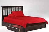 Solstice Eastern King Platform Bed w/ Dark Chocolate Finish plus 4-Drawer S ....