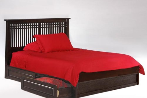 Cheap Solstice Eastern King Platform Bed w/ Dark Chocolate Finish plus 2-Drawer Set