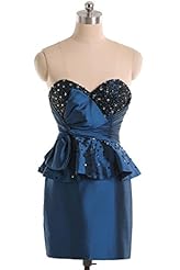 Taffeta Cocktail Sheath Beaded Lace Sweetheart Club Dress/Party Dress/Mini Dress 