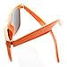 zeroUV - Retro Bright Horn Rimmed Sunglasses with Colorful Mirrored Lenses - UV400 (Orange)