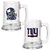 NFL New York Giants 15oz. Glass Tankard with Helmet Logo (Set of 2)