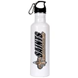 New Orleans Saints NFL 26oz White Stainless Steel Water Bottle