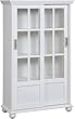 Altra 9448096 Bookcase with Sliding Glass Doors, White