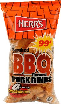 Herr's BBQ Pork Rinds 1.25 Oz Bags (24 Pack)