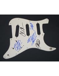 Entertainment Memorabilia: 3 Doors Down The Better Life Group Signed Autographed Fender Strat Electric Guitar Pickguard Loa