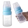 Momo Baby Wide Neck Silicone Baby Bottle, Blue, 8 Ounce Momo Baby Wide Neck Silicone Baby Bottle, Blue, 8 Ounce