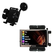 Archos 5 (120 / 250 GB) Flexible Car Windshield Holder - Gomadic Brand