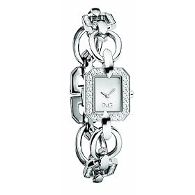 Dolce Gabbana Women's D&G Avalanche Crystal Set Stainless Steel Links Bracelet and Dial Watch DW0655