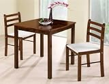 3PC Wooden Cappuccino Set-1 Table +2 Chairs