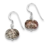 Sterling Silver Sea Jasper Earrings