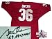 Steve Owens Autographed/Hand Signed Red Throwback Oklahoma Jersey with Heisman '69 Inscription