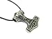 Thor's Hammer Pewter Pendant on Cord Necklace, The Norse Collection