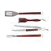 Brinkmann 9025 Stainless-Steel 4-Piece Barbecue Tool Set, Hardwood Handles