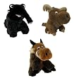 SET OF 3 - Plush Puppy Wild 'n Crazy Dog Toys