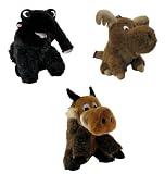 SET OF 3 - Plush Puppy Wild 'n Crazy Dog Toys