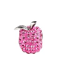 SilveRado (tm) BM049-2 Bling Apple of My Eye Pink Pandora Compatible Bead / Charm