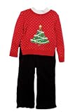 BT Kids Girls (4-6x) 3pc Christmas sweater & black corduroy pants set