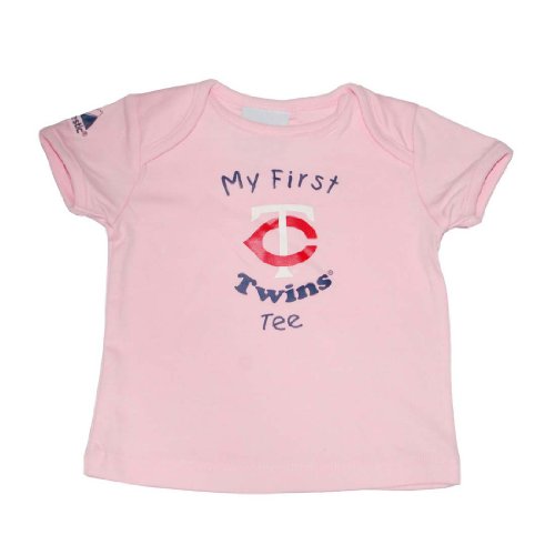 Majestic Infant Baby MLB Minnesota Twins My First Tee T-Shirt - Pink (Size: 3/6M)