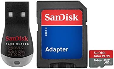 SanDisk Ultra Plus 64 GB Class 10 / UHS Class 1 - 48 MB/s MicroSD Kit- SDSDQUIP-064G-A