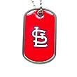 St. Louis Cardinals Dog Tag Domed Necklace Charm Chain Mlb