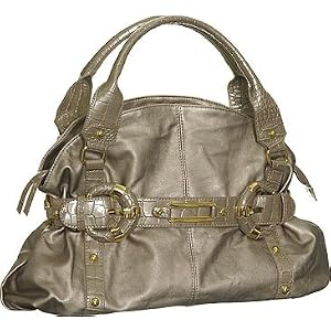 Oversized ''Miranda'' Satchel - Metallic Taupe, Cognac Brown or Red