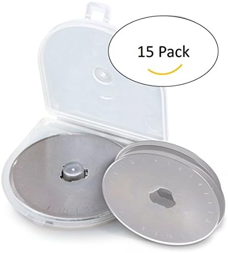 15 Pack 60MM Universal Rotary Cutter Blades, New, Olfa Compatible, Excellent Quality, Refill, Quilting, Crafting $1.79 a blade