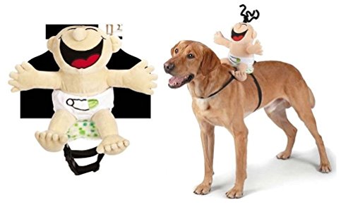 Giggling Baby Saddle Harness Dog Costume Cutest Infant That Rides Pets &