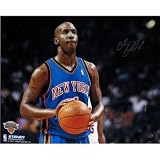 Chauncey Billups Autographed New York Knicks Ball In Hands Horizontal 16x20 Photograph