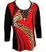 All Products : The Collective Works of Berek 3/4 Sleeve, Contoured Black and Red Sweater Accented With a Leopard Print Overlaid onto a Cotton & Rayon Blend Scoop Neck Design - Glowing Season