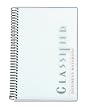 TOPS Docket Classified Business Notebook, 8.5 x 5.5 Inches, Clear Plastic Cover, 20 Pound Paper, 100 Sheets, White (99711)