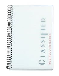 TOPS Docket Classified Business Notebook, 8.5 x 5.5 Inches, Clear Plastic Cover, 20 Pound Paper, 100 Sheets, White (99711)