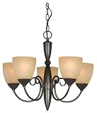 Hardware House 543728 Berkshire 21-Inch by 18-Inch Chandelier, Oil-Rubbed Bronze