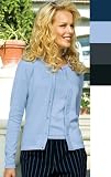 Womens Port Authority Fine-Gauge Crewneck Cardigan Sweater