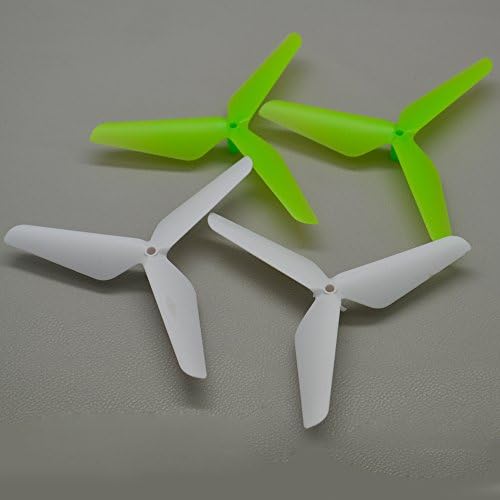 FOCHUTEH Replace 3-Leaf Blade Upgrand Propeller White And Green Kit For Syma X5c X5SC X5SW JJRC H5C H98 L6039 Quadcopter Drone