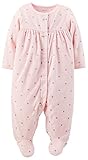 カーターズ carter's baby line 長袖カバーオール 9ヶ月 ピンク 水玉 銀 フリース 115A220 【並行輸入品】