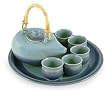 Celadon ceramic tea set, 'Mae Ping River' (set for 5)